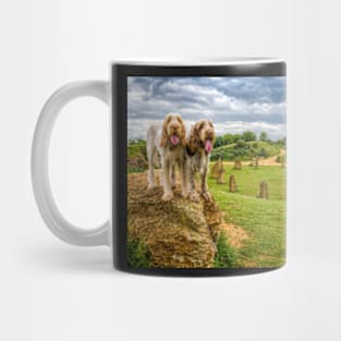 Dogs on a Rock Spinoni Mug